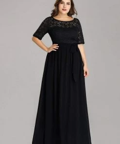 Ever-Pretty US Maxi Long Lace Illusion Plus Size Mother Of The Bride Dresses Party Dresses 66 Ever-Pretty US Maxi Long Lace Illusion Plus Size Mother Of The Bride Dresses Party Dresses