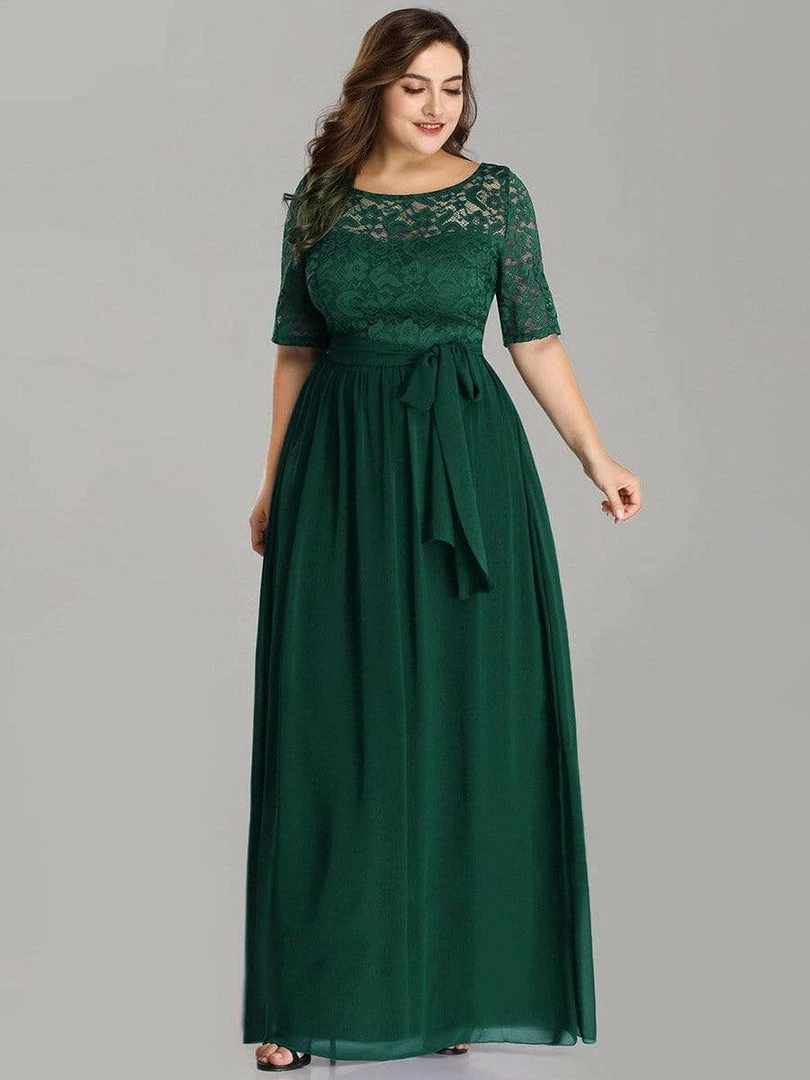 Ever-Pretty US Maxi Long Lace Illusion Plus Size Mother Of The Bride Dresses Party Dresses 20 Ever-Pretty US Maxi Long Lace Illusion Plus Size Mother Of The Bride Dresses Party Dresses