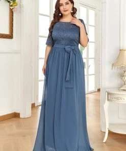 Ever-Pretty US Maxi Long Lace Illusion Plus Size Mother Of The Bride Dresses Party Dresses 82 Ever-Pretty US Maxi Long Lace Illusion Plus Size Mother Of The Bride Dresses Party Dresses