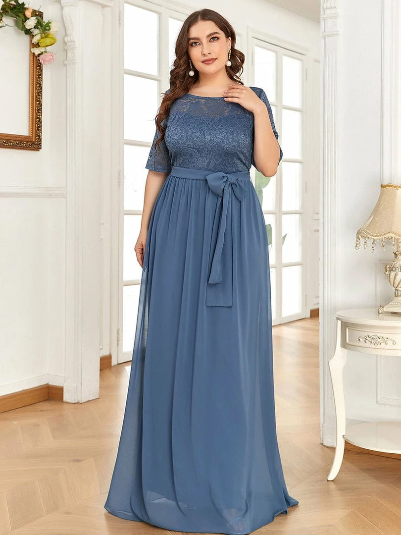 Ever-Pretty US Maxi Long Lace Illusion Plus Size Mother Of The Bride Dresses Party Dresses 39 Ever-Pretty US Maxi Long Lace Illusion Plus Size Mother Of The Bride Dresses Party Dresses
