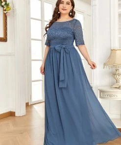Ever-Pretty US Maxi Long Lace Illusion Plus Size Mother Of The Bride Dresses Party Dresses 81 Ever-Pretty US Maxi Long Lace Illusion Plus Size Mother Of The Bride Dresses Party Dresses