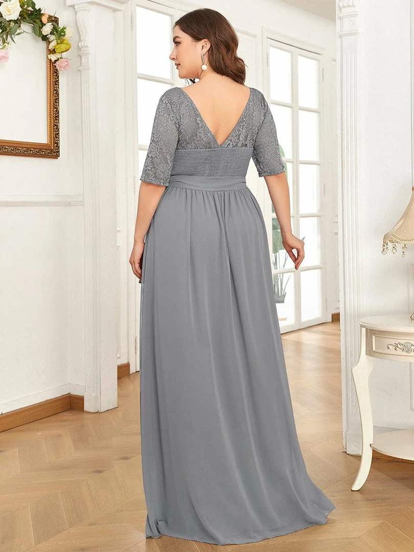 Ever-Pretty US Maxi Long Lace Illusion Plus Size Mother Of The Bride Dresses Party Dresses 28 Ever-Pretty US Maxi Long Lace Illusion Plus Size Mother Of The Bride Dresses Party Dresses