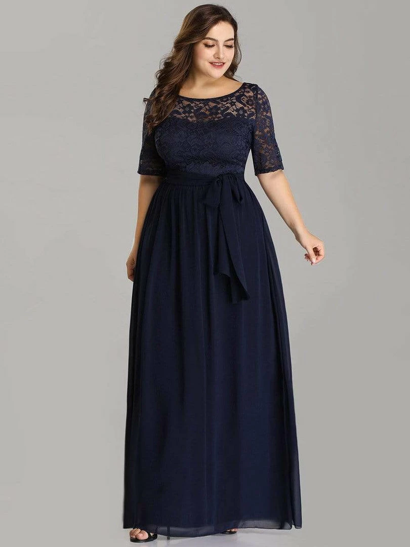 Ever-Pretty US Maxi Long Lace Illusion Plus Size Mother Of The Bride Dresses Party Dresses 11 Ever-Pretty US Maxi Long Lace Illusion Plus Size Mother Of The Bride Dresses Party Dresses