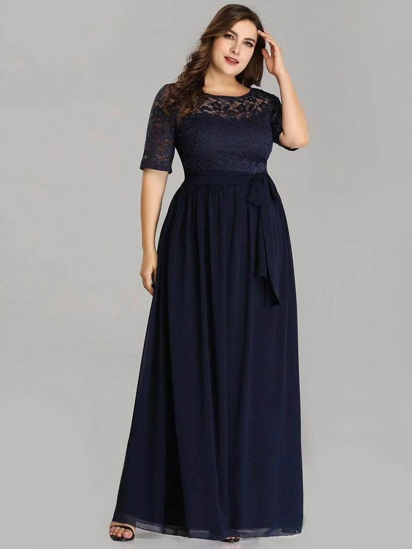 Ever-Pretty US Maxi Long Lace Illusion Plus Size Mother Of The Bride Dresses Party Dresses 12 Ever-Pretty US Maxi Long Lace Illusion Plus Size Mother Of The Bride Dresses Party Dresses