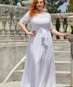 Ever-Pretty US Maxi Long Lace Illusion Plus Size Mother Of The Bride Dresses Party Dresses 49 Ever-Pretty US Maxi Long Lace Illusion Plus Size Mother Of The Bride Dresses Party Dresses