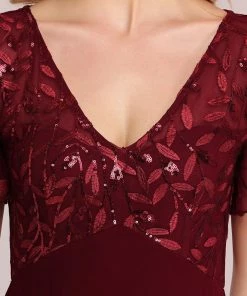 Ever-Pretty US Sequin Print Evening Dresses For Women With Sleeves SHOP BY OCCASION