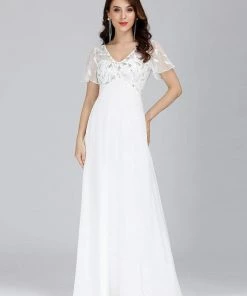 Ever-Pretty US Sequin Print Evening Dresses For Women With Sleeves SHOP BY OCCASION