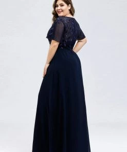 Ever-Pretty US Sequin Print Evening Dresses For Women With Sleeves SHOP BY OCCASION