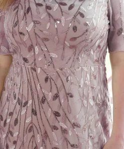 Ever-Pretty US Floral Sequin Print Maxi Long Fishtail Tulle Dresses With Half Sleeve SHOP BY OCCASION 79 Ever-Pretty US Floral Sequin Print Maxi Long Fishtail Tulle Dresses With Half Sleeve SHOP BY OCCASION