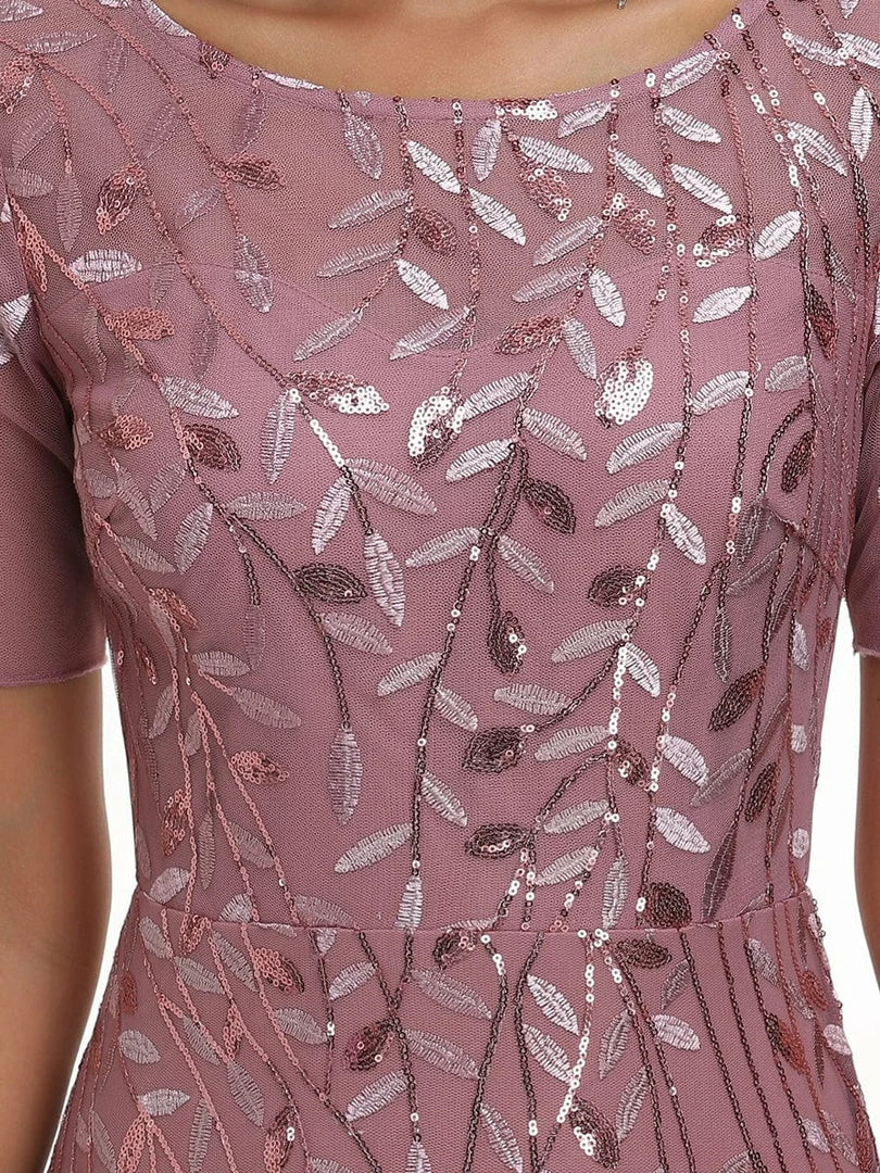 Ever-Pretty US Floral Sequin Print Maxi Long Fishtail Tulle Dresses With Half Sleeve SHOP BY OCCASION 6 Ever-Pretty US Floral Sequin Print Maxi Long Fishtail Tulle Dresses With Half Sleeve SHOP BY OCCASION