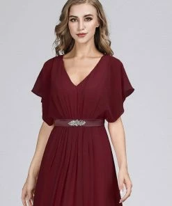 Ever-Pretty US Flutter Sleeve Maxi Long Flowy Chiffon Evening Dress