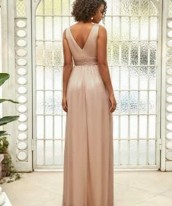 Ever-Pretty US Double V Neck Floor Length Sparkly Evening Dresses For Party SHOP BY OCCASION