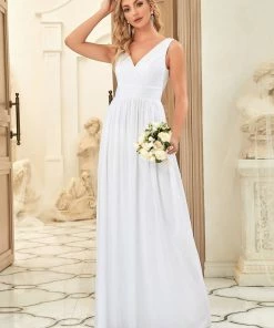 Ever-Pretty US Double V Neck Floor Length Sparkly Evening Dresses For Party SHOP BY OCCASION