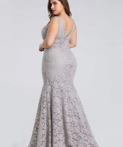 Ever-Pretty US Plus Size Sexy Fitted Lace Mermaid Formal Evening Dress