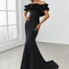 Ever-Pretty US Mermaid Dresses Custom Size Off The Shoulder A Line Mermaid Maxi Evening Gown