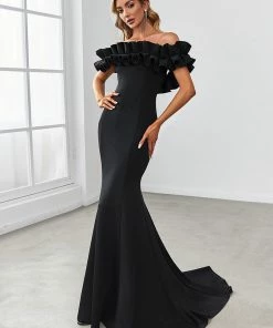 Ever-Pretty US SHOP BY OCCASION Off The Shoulder A Line Mermaid Maxi Evening Gown