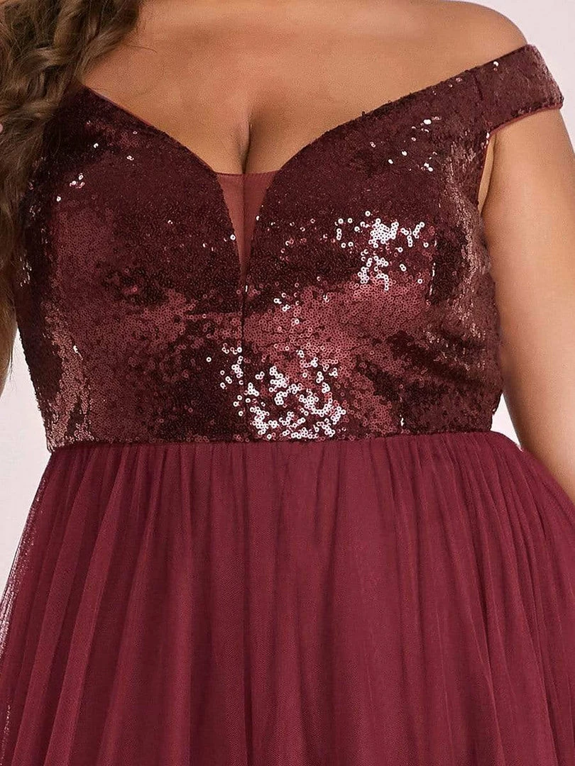 Ever-Pretty US Plus Size Long Sequin Special Occasion Dresses 18 Ever-Pretty US Plus Size Long Sequin Special Occasion Dresses