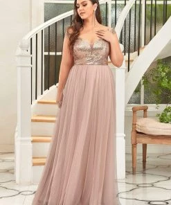 Ever-Pretty US Shiny Sequin Bodice Off The Shoulder Maxi Tulle Evening Dress SHOP BY OCCASION