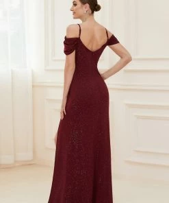 Ever-Pretty US SHOP BY OCCASION V-Neck Cold Shoulder Floor-Length Evening Dress