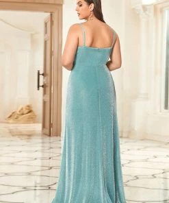 Ever-Pretty US Spaghetti Strap Front Slit Evening Dress SHOP BY OCCASION