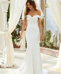 Ever-Pretty US Off The Shoulder Mermaid Corset Eloping Dress For Wedding