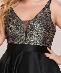 Ever-Pretty US Sparkly Plus Size Prom Dresses For Women With Asymmetrical Hems SHOP BY OCCASION