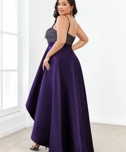Ever-Pretty US Sparkly Plus Size Prom Dresses For Women With Asymmetrical Hems SHOP BY OCCASION