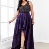 Ever-Pretty US Sparkly Plus Size Prom Dresses For Women With Asymmetrical Hems SHOP BY OCCASION