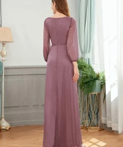 Ever-Pretty US Women's Sexy Long Sleeve V-Neck Shiny Evening Dress SHOP BY OCCASION