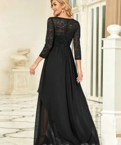 Ever-Pretty US Classic Floral Lace Bridesmaid Dress With Long Sleeve SHOP BY OCCASION