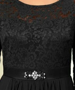 Ever-Pretty US Classic Floral Lace Bridesmaid Dress With Long Sleeve SHOP BY OCCASION