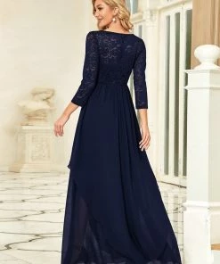 Ever-Pretty US Classic Floral Lace Bridesmaid Dress With Long Sleeve SHOP BY OCCASION