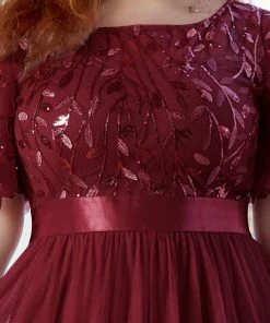 Ever-Pretty US Plus Size Sequin Bodice Long Formal Evening Dresses SHOP BY OCCASION