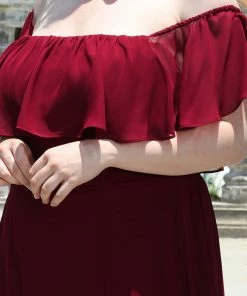 Ever-Pretty US Evening Dresses & Gowns Women's Off Shoulder Ruffle Thigh Split Bridesmaid Dresses 76 Ever-Pretty US Evening Dresses & Gowns Women's Off Shoulder Ruffle Thigh Split Bridesmaid Dresses