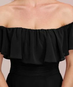 Ever-Pretty US Evening Dresses & Gowns Women's Off Shoulder Ruffle Thigh Split Bridesmaid Dresses 79 Ever-Pretty US Evening Dresses & Gowns Women's Off Shoulder Ruffle Thigh Split Bridesmaid Dresses