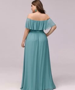 Ever-Pretty US Evening Dresses & Gowns Women's Off Shoulder Ruffle Thigh Split Bridesmaid Dresses 122 Ever-Pretty US Evening Dresses & Gowns Women's Off Shoulder Ruffle Thigh Split Bridesmaid Dresses