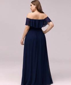 Ever-Pretty US Evening Dresses & Gowns Women's Off Shoulder Ruffle Thigh Split Bridesmaid Dresses 98 Ever-Pretty US Evening Dresses & Gowns Women's Off Shoulder Ruffle Thigh Split Bridesmaid Dresses