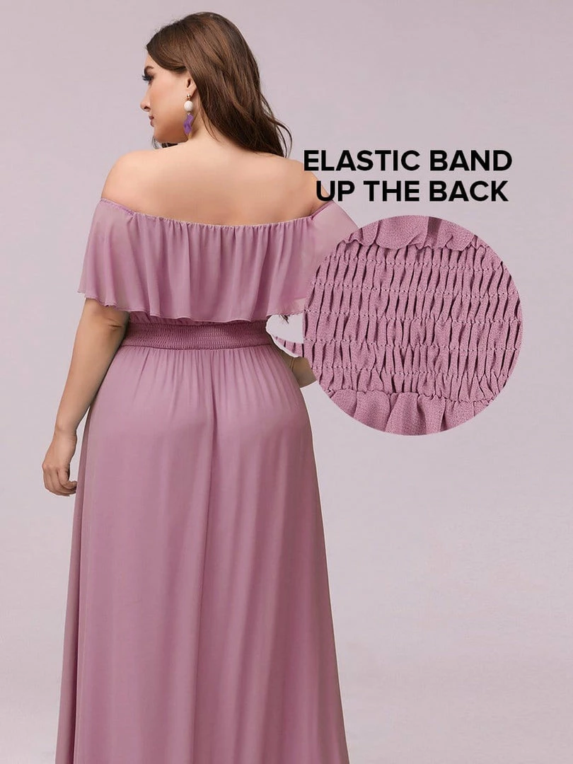 Ever-Pretty US Evening Dresses & Gowns Women's Off Shoulder Ruffle Thigh Split Bridesmaid Dresses 43 Ever-Pretty US Evening Dresses & Gowns Women's Off Shoulder Ruffle Thigh Split Bridesmaid Dresses