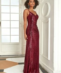Ever-Pretty US Sexy Sequin Backless Fishtail Evening Gowns For Women