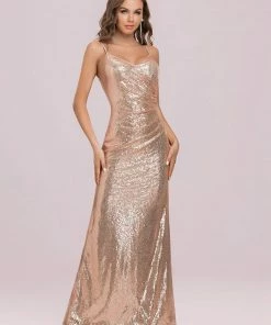 Ever-Pretty US Sexy Sequin Backless Fishtail Evening Gowns For Women