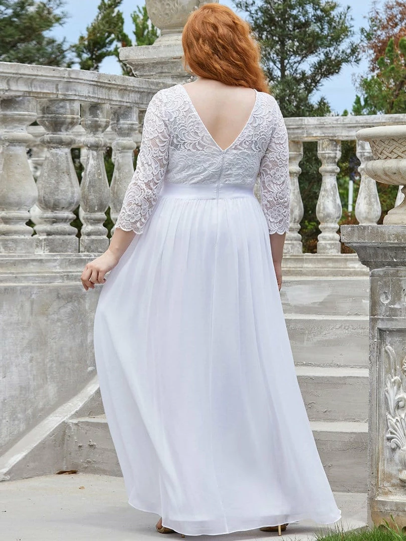 Ever-Pretty US Summer Dresses 2022 Outdoor Casual Lace & Chiffon Wedding Dress For Eloping 7 Ever-Pretty US Summer Dresses 2022 Outdoor Casual Lace & Chiffon Wedding Dress For Eloping