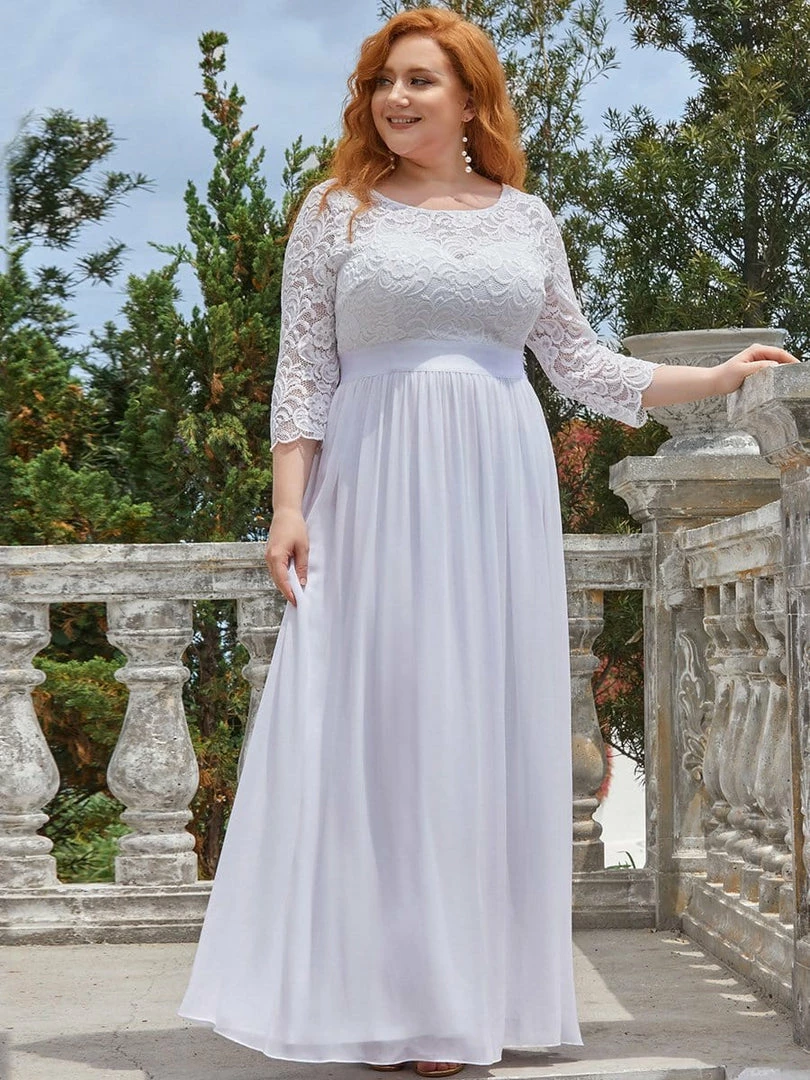 Ever-Pretty US Summer Dresses 2022 Outdoor Casual Lace & Chiffon Wedding Dress For Eloping 9 Ever-Pretty US Summer Dresses 2022 Outdoor Casual Lace & Chiffon Wedding Dress For Eloping