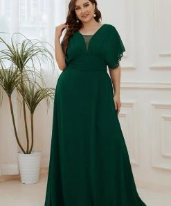Ever-Pretty US Plus Size Empire Waist Chiffon Formal Maxi Evening Dress SHOP BY OCCASION