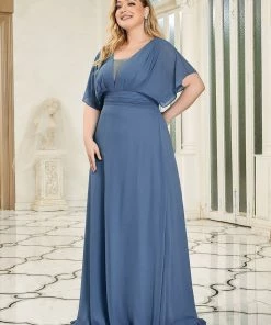 Ever-Pretty US Plus Size Empire Waist Chiffon Formal Maxi Evening Dress SHOP BY OCCASION