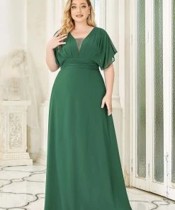 Ever-Pretty US Plus Size Empire Waist Chiffon Formal Maxi Evening Dress SHOP BY OCCASION