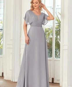 Ever-Pretty US SHOP BY OCCASION Women's A-Line Empire Waist Maxi Chiffon Evening Dress