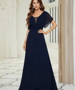 Ever-Pretty US SHOP BY OCCASION Women's A-Line Empire Waist Maxi Chiffon Evening Dress