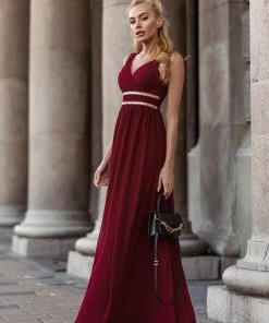 Ever-Pretty US Sleeveless Grecian Style Bridesmaid Dress For Women Evening Dresses & Gowns