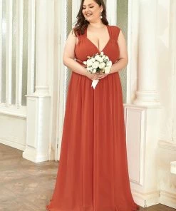 Ever-Pretty US Plus Size V-Neck Sleeveless Beaded Belt Chiffon A-Line Evening Dress 43 Ever-Pretty US Plus Size V-Neck Sleeveless Beaded Belt Chiffon A-Line Evening Dress