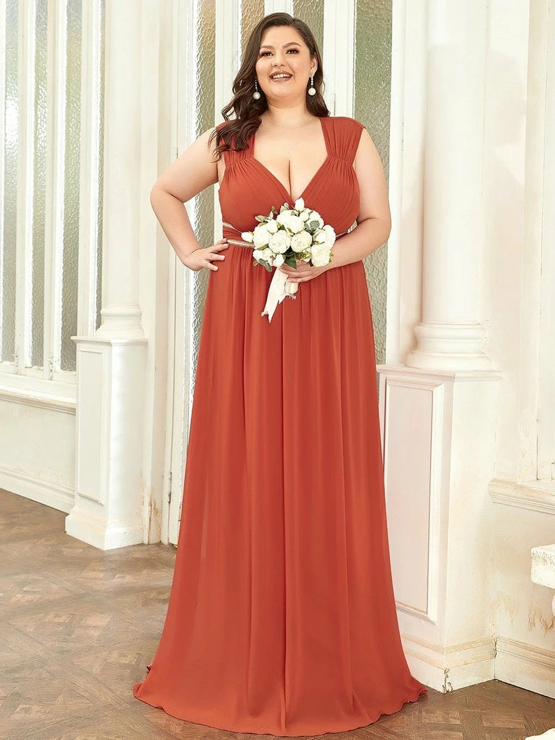 Ever-Pretty US SHOP BY OCCASION Plus Size Sleeveless Beaded Belt Chiffon Formal Summer Dresses 7 Ever-Pretty US SHOP BY OCCASION Plus Size Sleeveless Beaded Belt Chiffon Formal Summer Dresses